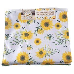 NEW Louisa Sunflower Table Runner Summer Floral Indoor Outdoor Party 14x72